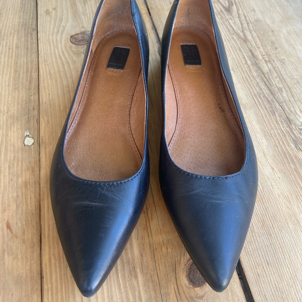 Frye Black Leather Flats